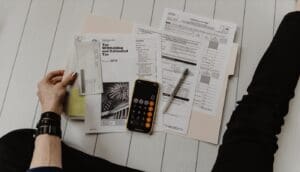 Calculatrice et documents comptables